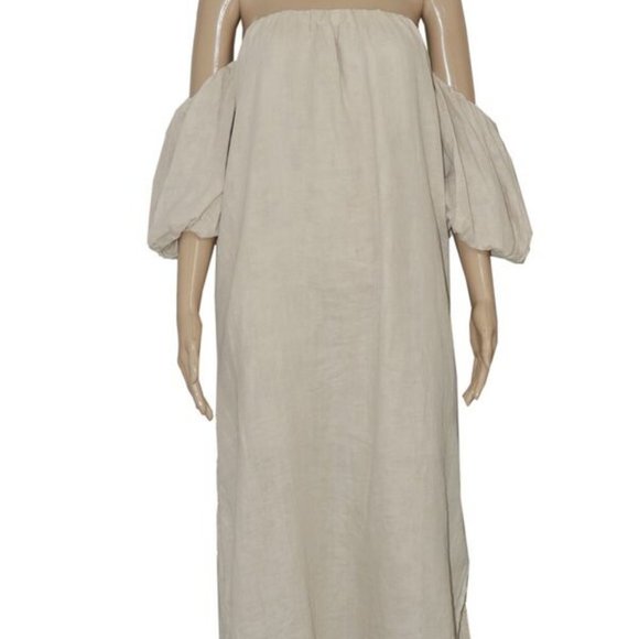 Free People Off-Shoulder Cream Maxi Dress - Picture 2 of 5